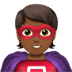 🦸🏾 superhero: medium-dark skin tone display on Apple